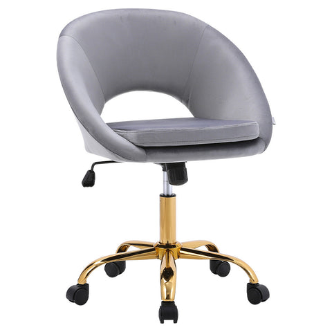 Livingandhome Velvet Swivel Office Chair Height Adjustable for Home Office, ZH1090