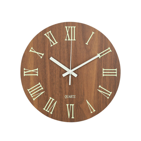 Lifeideas Modern Luminous Wood Silent Wall Clock, SC1788