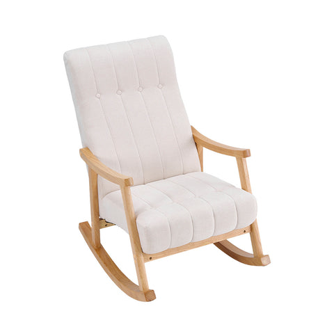 H&O Direct Velvet Upholstered Tufting Rocking Chair, ZH1431