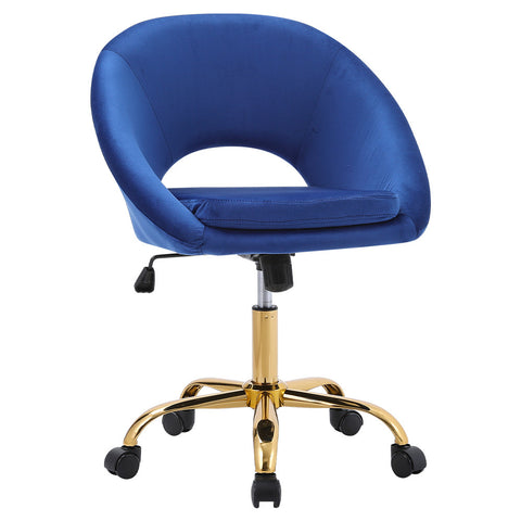 Livingandhome Velvet Swivel Office Chair Height Adjustable for Home Office, ZH1091