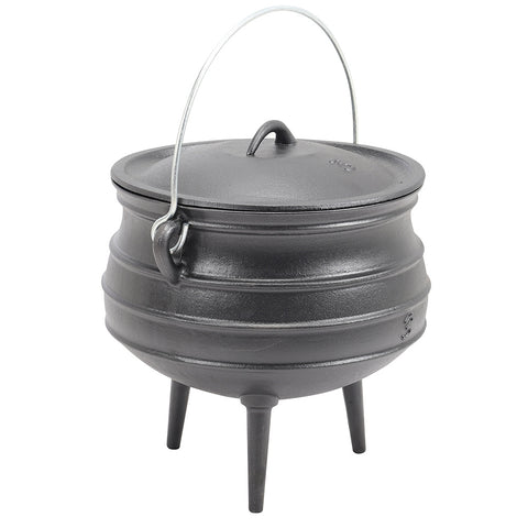 Livingandhome 8L Cast Iron Potjie Pot with Lid for Outdoor, CX0446