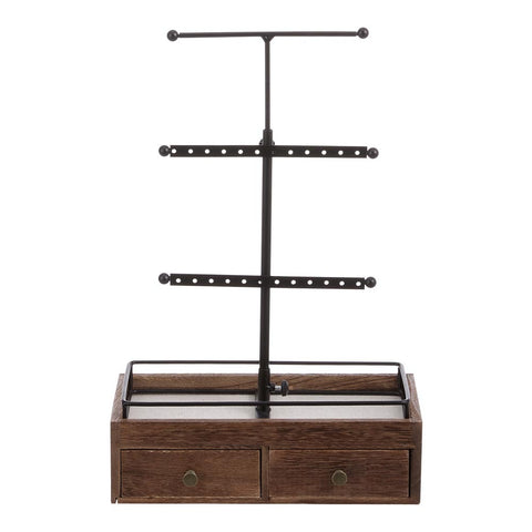 Retractable Jewelry Display Stand with Drawers, SO0080