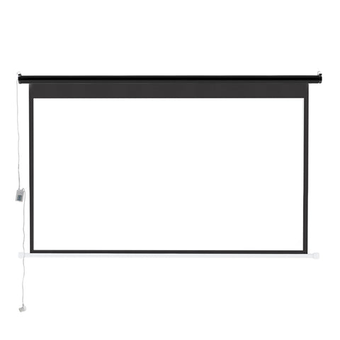 Livingandhome 16:9 Electric Motorized Projector Screen with Remote, 120" Black, AI1296