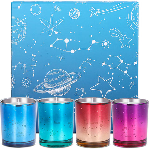 4Pcs Starry Constellations Scented Candle Gift Set, AJ0106