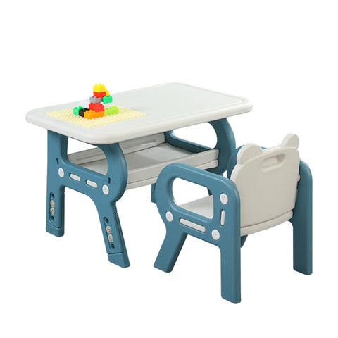 Livingandhome Kids Acticity Desk Chair Set Height Adjustable, FI0791