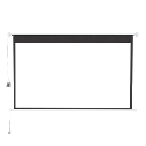 Livingandhome 16:9 Electric Motorized Projector Screen with Remote, 120" White, AI1297