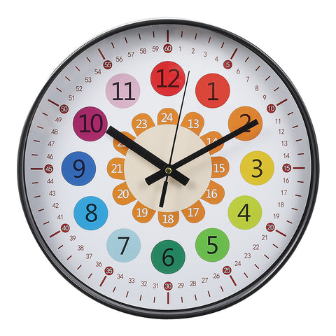 Lifeideas Modern Colourful Teach The Time Round Clock for Kids, SC1792