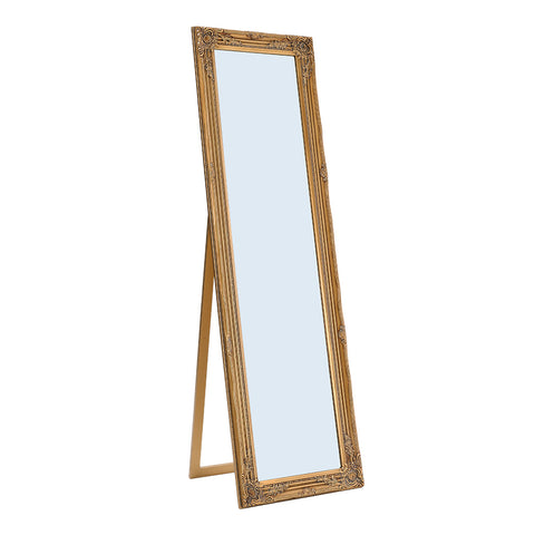Livingandhome Contemporary Gold Carved Full Length Mirror, FI0805
