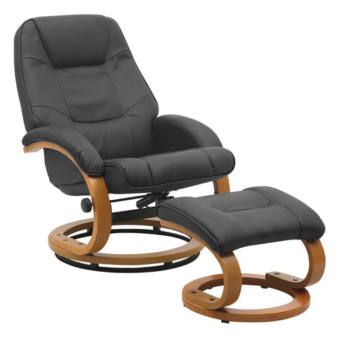 Livingandhome Ergonomic Executive Office Reclining Chair with Footstool, JM1914