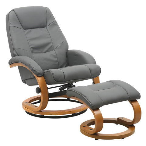 Livingandhome Ergonomic Executive Office Reclining Chair with Footstool, JM1916