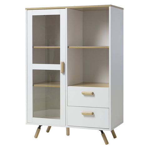 Side Cabinet with Glass Door and 2 Drawers, ZH1668ZH1669