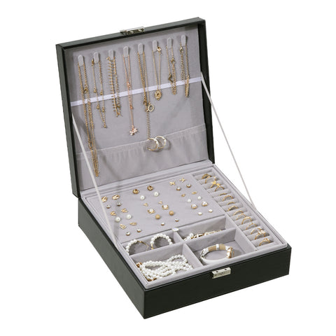 Double Tier Travel Jewelry Storage Box, SO0066