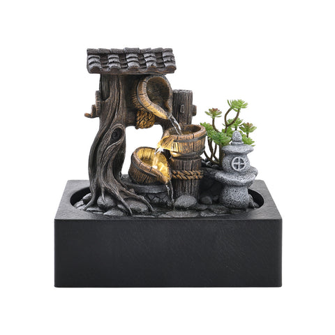 Livingandhome Tabletop Fountain Relaxation Water Feature for Home Office Decor, AI1181