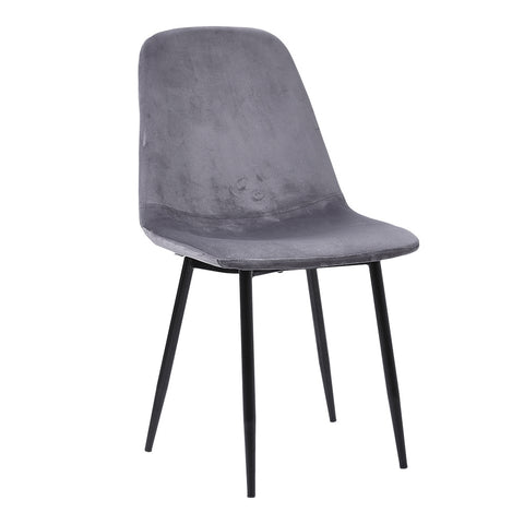 Livingandhome Set of 2 Velvet Upholstered Dining Chairs Rhombus Patterned Back, ZH1462