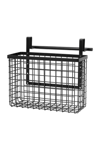 Livingandhome Metal Cabinet Door Storage Basket with Hanger, KT0057