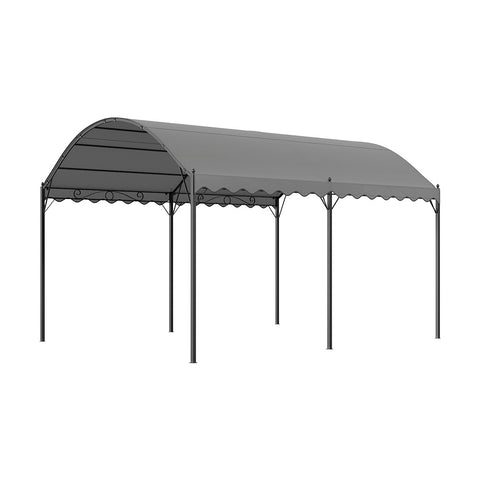Livingandhome Outdoor Metal Arched Pergola with Shade, LG1147