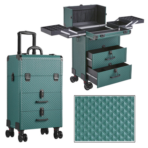 Sheonly 3 in 1 Large Cosmetic Trolley Case on Wheels, DM0647