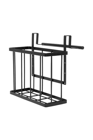 Livingandhome Black Heigh-Adjustable Cabinet Door Storage Basket with Hanger, KT0056