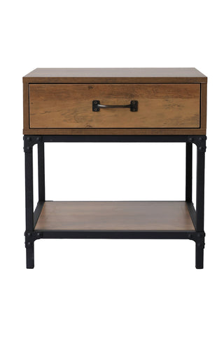 Retro Wood Bedroom Nightstand Bedside Table, ZH1630