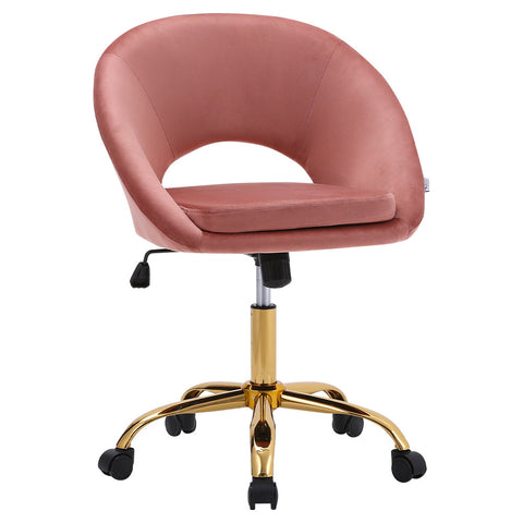 Livingandhome Velvet Swivel Office Chair Height Adjustable for Home Office, ZH1088