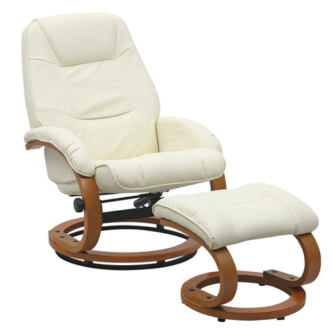 Livingandhome Ergonomic Executive Office Reclining Chair with Footstool, JM1913