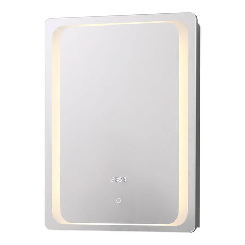 Livingandhome Rectangle Wall Mounted Mirror Cabinet with LED Lighting, DM0118