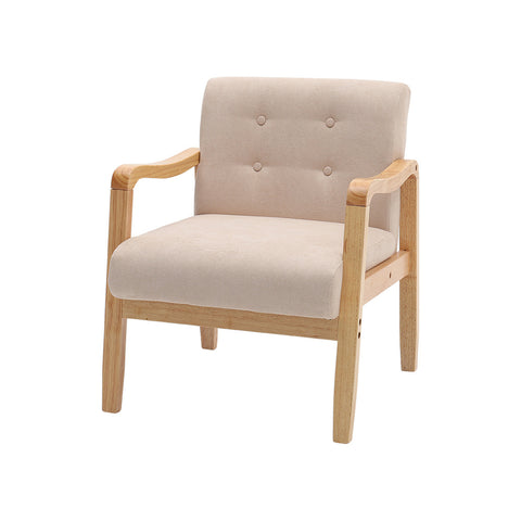 Livingandhome Modern Wood Frame Upholstered Armchair, ZH0420
