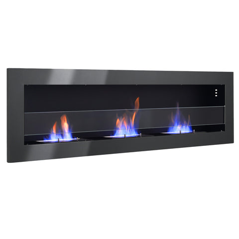 Recessed and Wall Mount Ethanol Fireplace, Adjustable Flame, PM1032