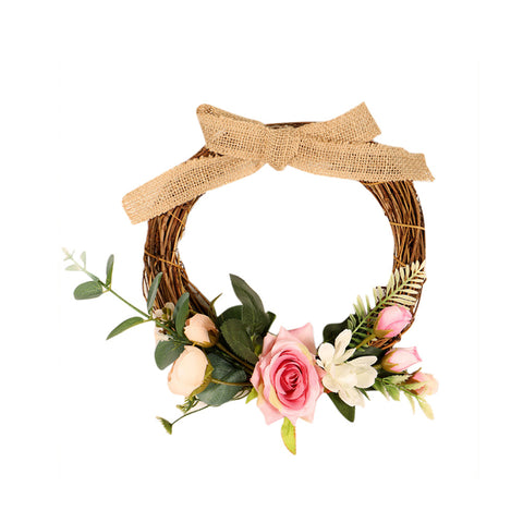 Vintage Style Faux Rose Wreath for Front Door, SW0201