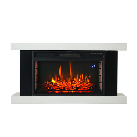 Contemporary Wooden Electric Fireplace Mantel with Remote Control, PM1099