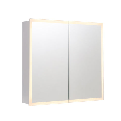 Livingandhome LED Illuminated Double Door Frameless Mirror Cabinet, DM0357