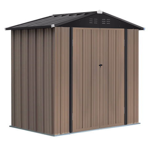 Large Galvanized Steel Lockable Apex Metal Shed, PM0616PM0617