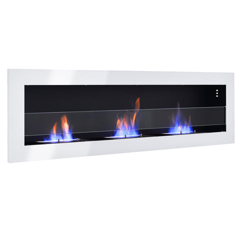 Recessed and Wall Mount Ethanol Fireplace, Adjustable Flame, PM1034