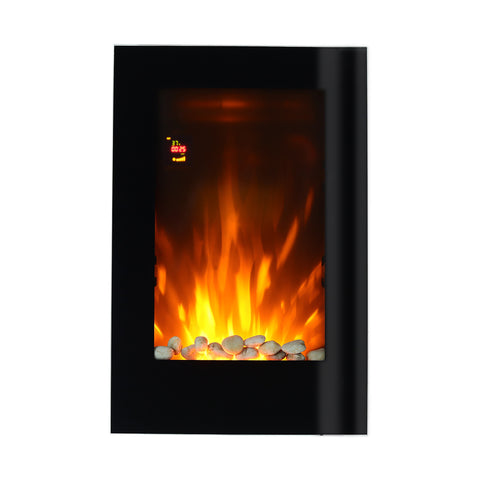 Modern Vertical Wall Mount Electric Fireplace with Remote Control, PM1066