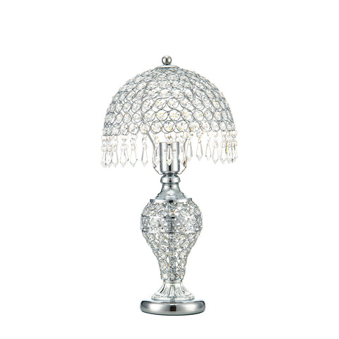 Umbrella Crystal Table Lamp Polished for Bedroom, FI0340