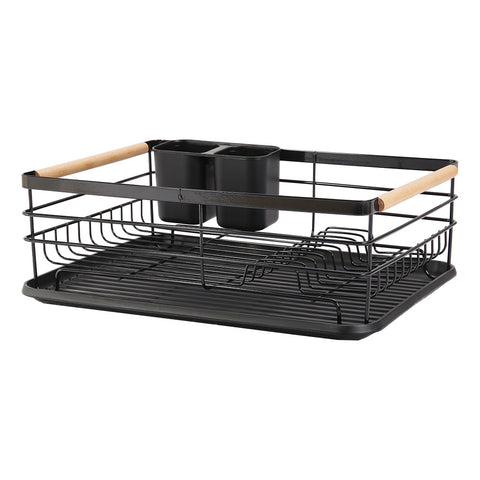 Livingandhome Kitchen Metal Dish Rack Drainer with Removable Drainboard, WZ0039