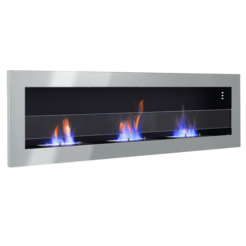 Recessed and Wall Mount Ethanol Fireplace, Adjustable Flame, PM1035