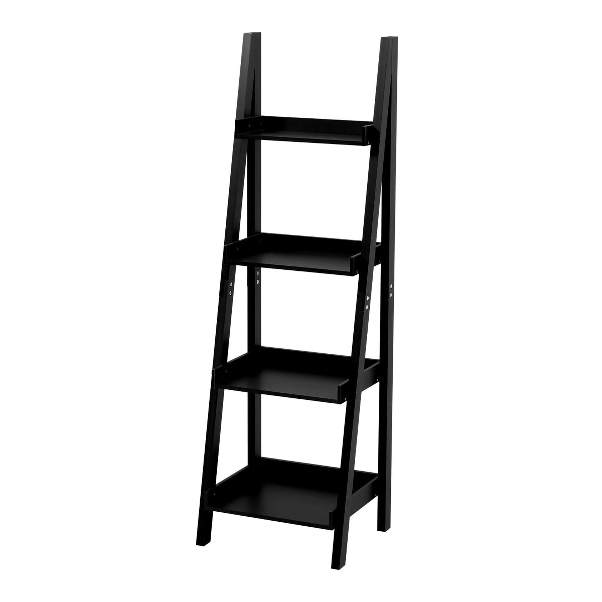 Livingandhome 4Tier Wooden Display Ladder Shelf for Home, FI0064