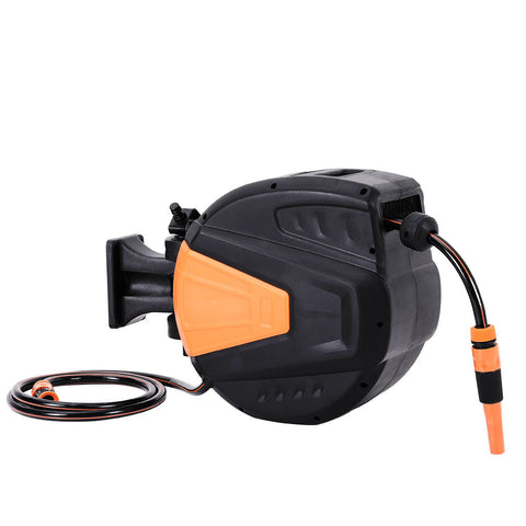 Garden Rewind Retractable Hose Pipe Reel with Hose Wall Mounted, AI0430