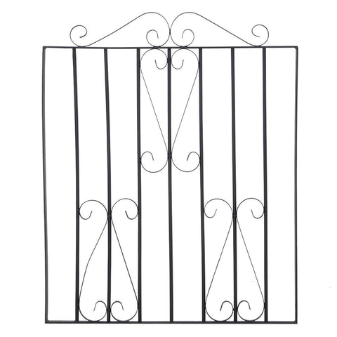Modern Metal Garden Gate Fence Gate Black, AI0520
