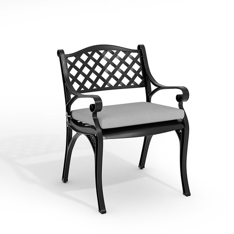 Livingandhome Retro Set of 2 Cast Aluminum Garden Chairs, AI1044