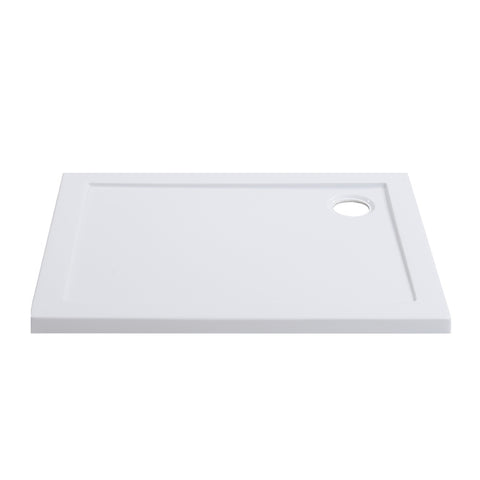 Livingandhome 900x700mm Rectangular Shower Tray White, DM0405DM0423
