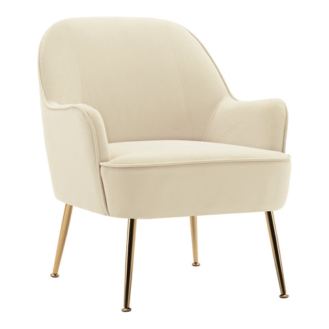 Livingandhome Contemporary Upholstered Comfy Armchair with Gold-Plated Feet, JM1459
