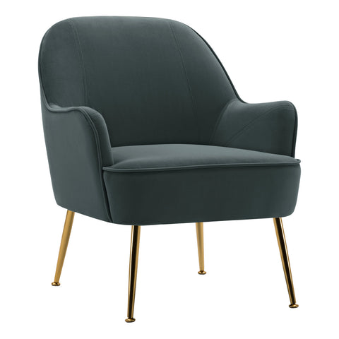Modern Single Sofa Armchair with Gold-Plated Feet, JM1460