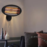 Set of 2 Outdoor Wall Mount Metal Electric Patio Heater, LG0751