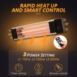 Outdoor Wall Mount Infrared Electric Patio Heater, LG0873