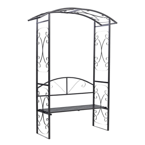 Garden Metal Arch with Bench Plant Climbing, PM0959