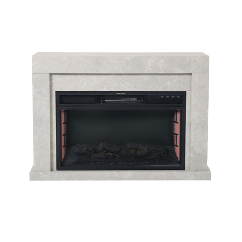Rustic Electric Fireplace Mantel with Remote Control, PM1096