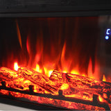 Modern Freestanding Electric Fireplace with Mantel, PM1098