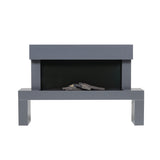 Dark Grey Freestanding Electric Fireplace, PM1106